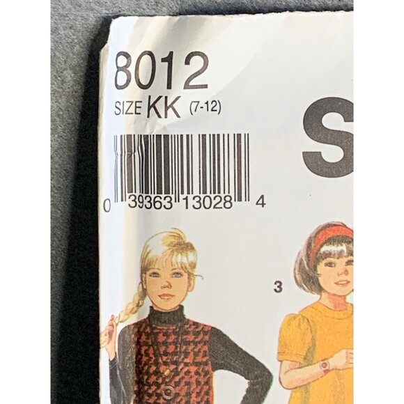 Simplicity Girls Leggings Tops Sewing Pattern Sz 7-12 8012 - uncut - Picture 2 of 4